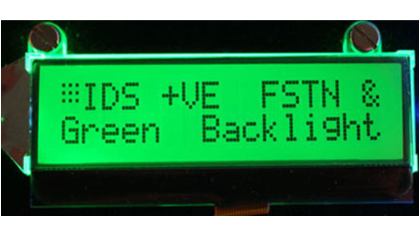 Intelligent Display Solutions CI064-4001-25 CI064-4001-xx Alphanumeric LCD Display, Green on, 2 Rows by 16 Characters,