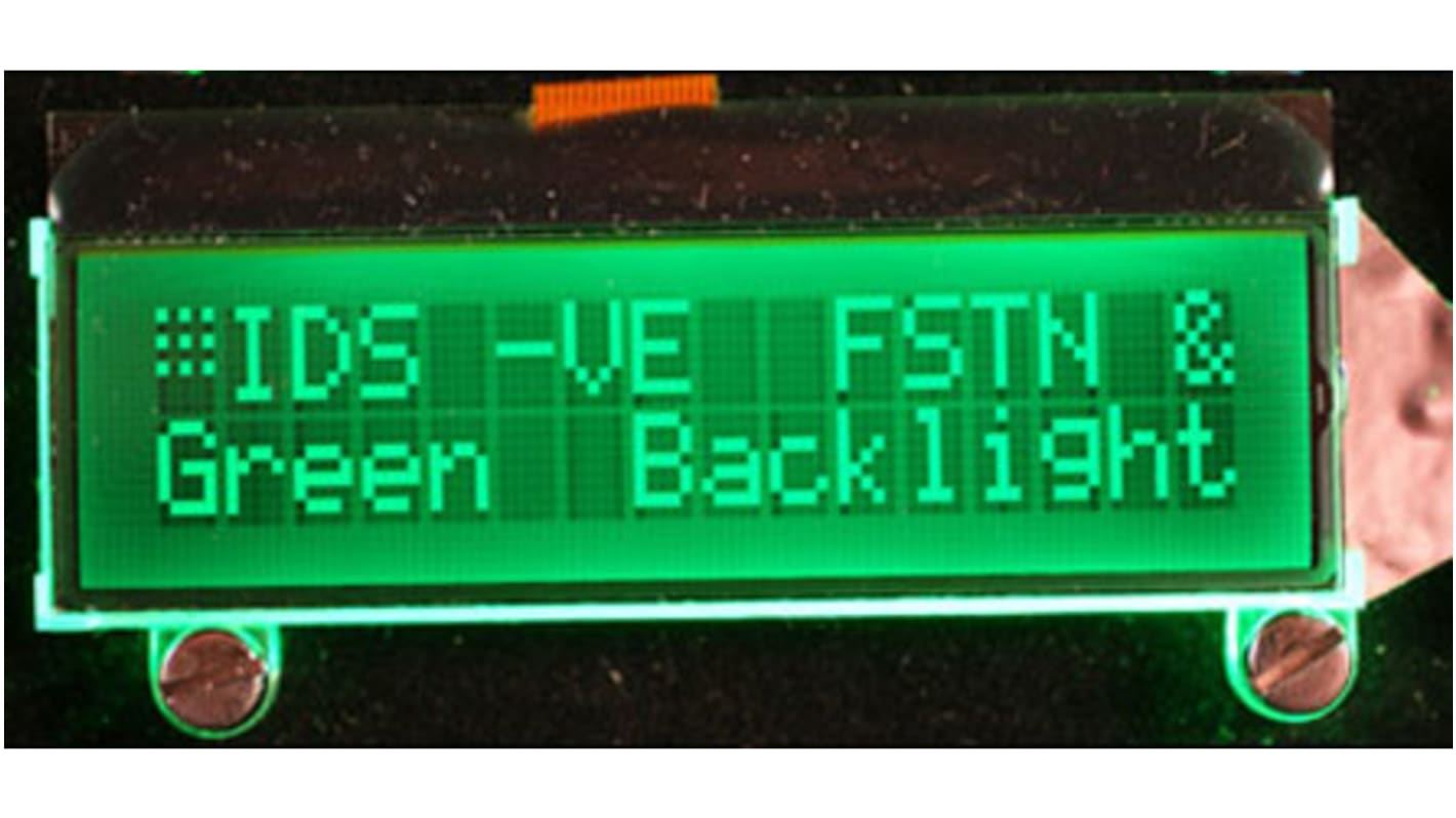 Intelligent Display Solutions CI064-4001-33 CI064-4001-xx Alphanumeric LCD Display, Green on Black, 2 Rows by 16