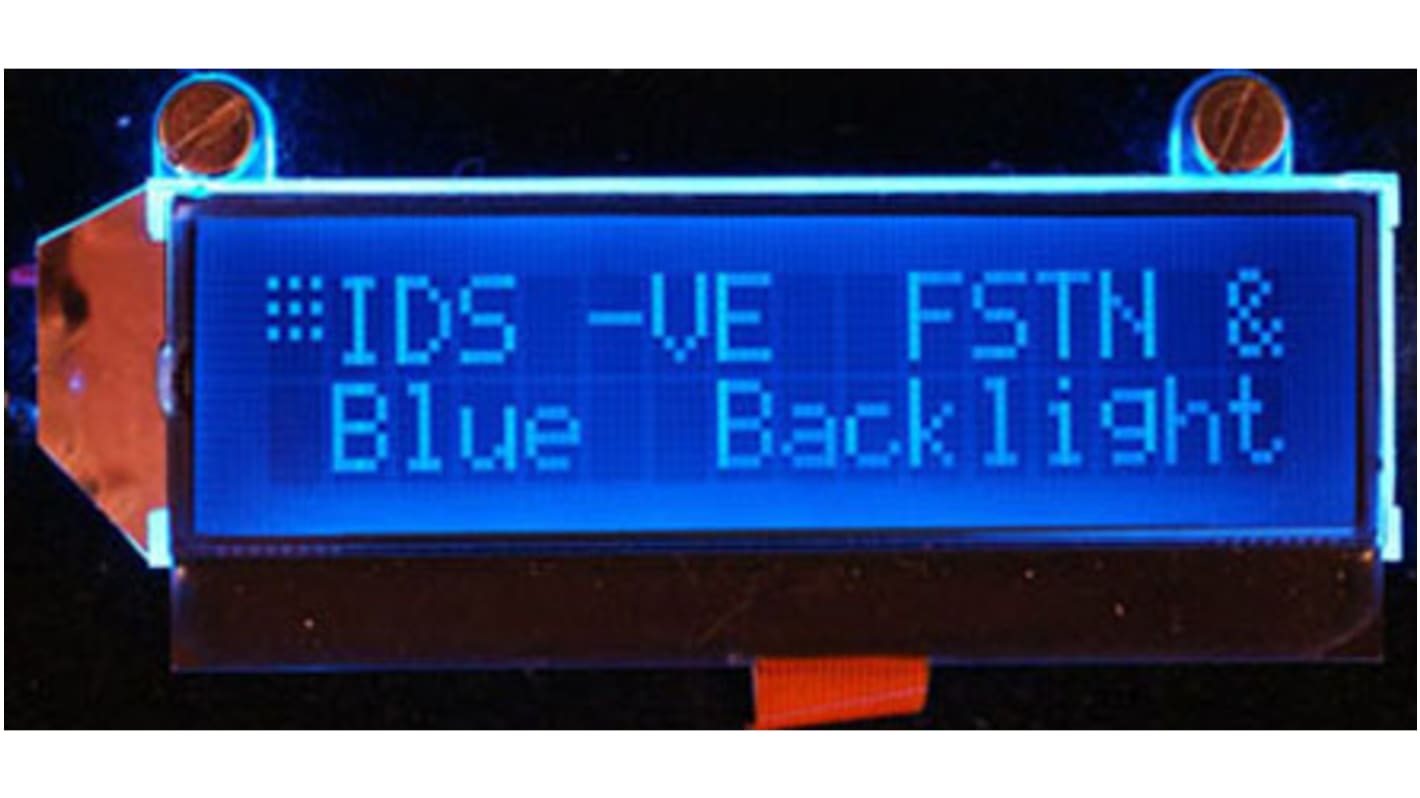 Intelligent Display Solutions CI064-4001-34 CI064-4001-xx Alphanumeric LCD Display, Blue on Black, 2 Rows by 16