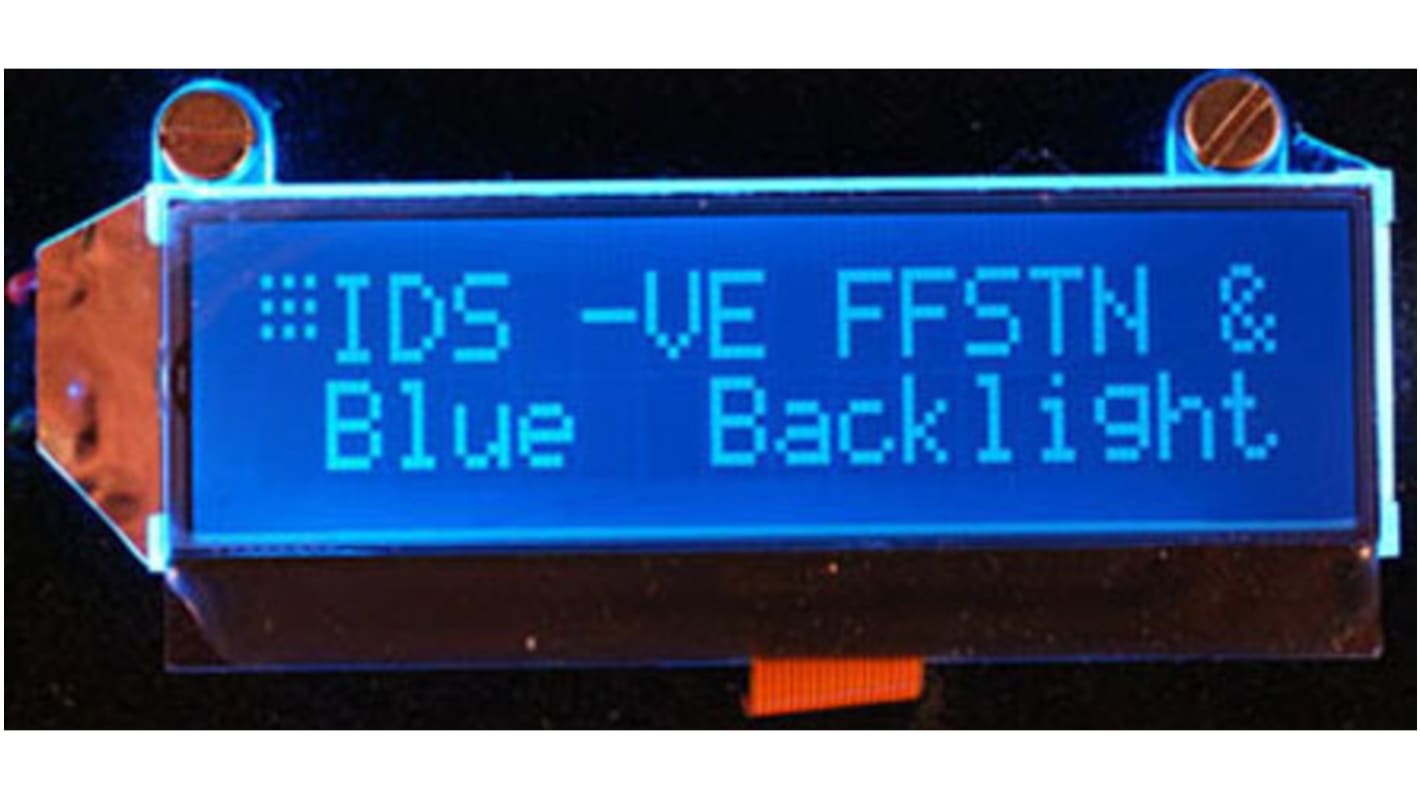 Intelligent Display Solutions CI064-4001-41 CI064-4001-xx Alphanumeric LCD Display, Blue on Black, 2 Rows by 16