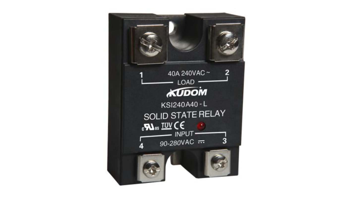 i-Autoc KSI Series Solid State Relay, 40 A Load, Panel Mount, 280 V ac Load, 280 V ac Control