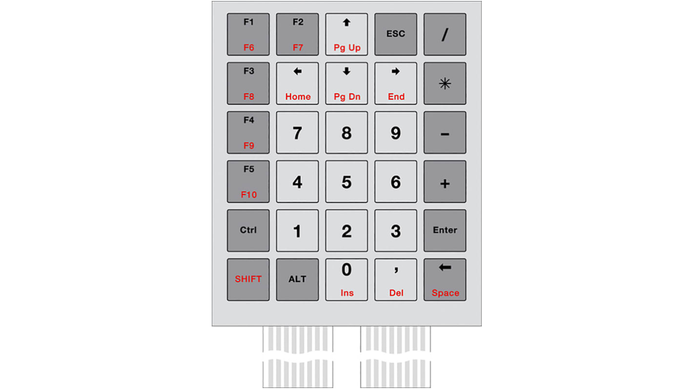 Bopla IP65 30 Key Copper Membrane Keypad