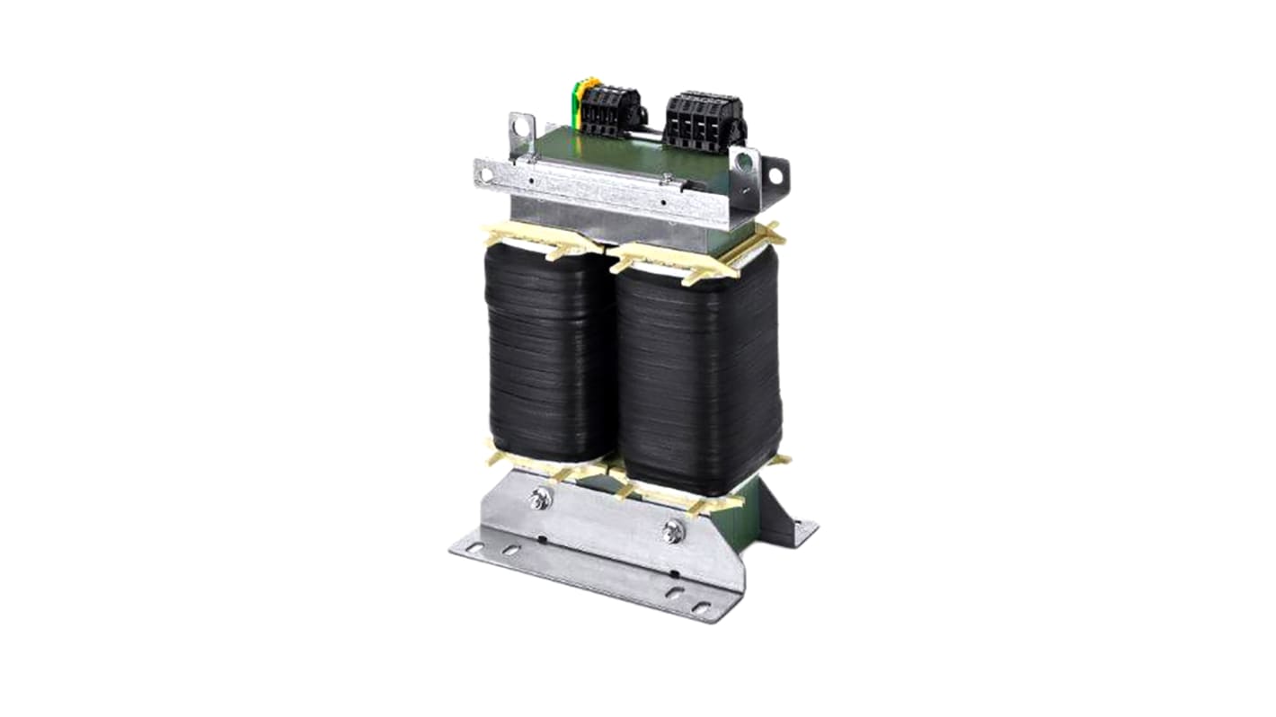 Block 4kVA DIN Rail Transformer, 475/500/525V ac Primary, 2 x 115V ac Secondary