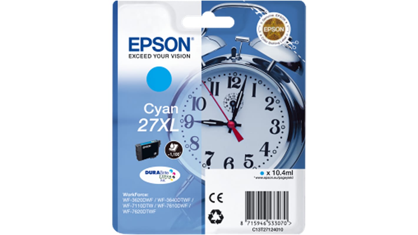 Epson 27XL Cyan Ink Cartridge