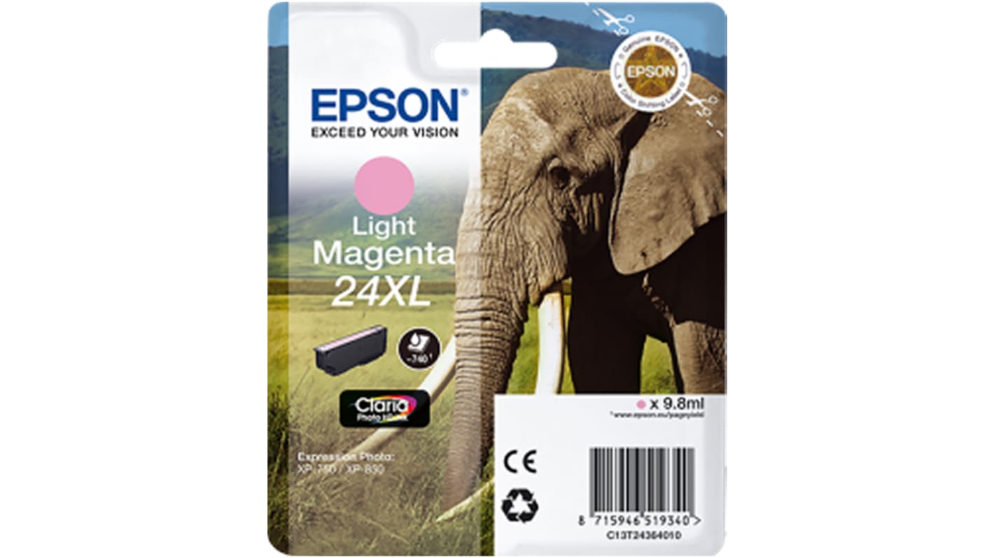 Epson Tintapatron Világos magenta, típus: 24XL