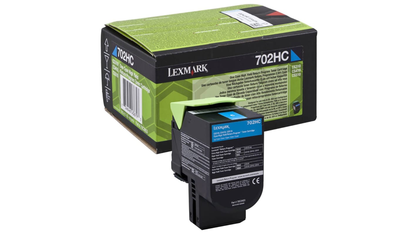 Lexmark 70C2HC0 Toner Cyan für Lexmark Drucker, 3000 Seitenertrag (ca.)