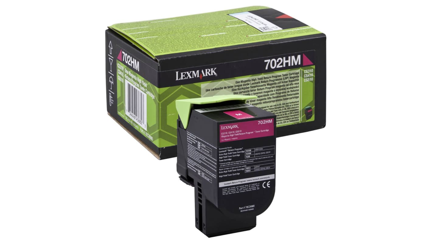 Lexmark 70C2HM0 Toner Magenta für Lexmark Drucker, 3000 Seitenertrag (ca.)