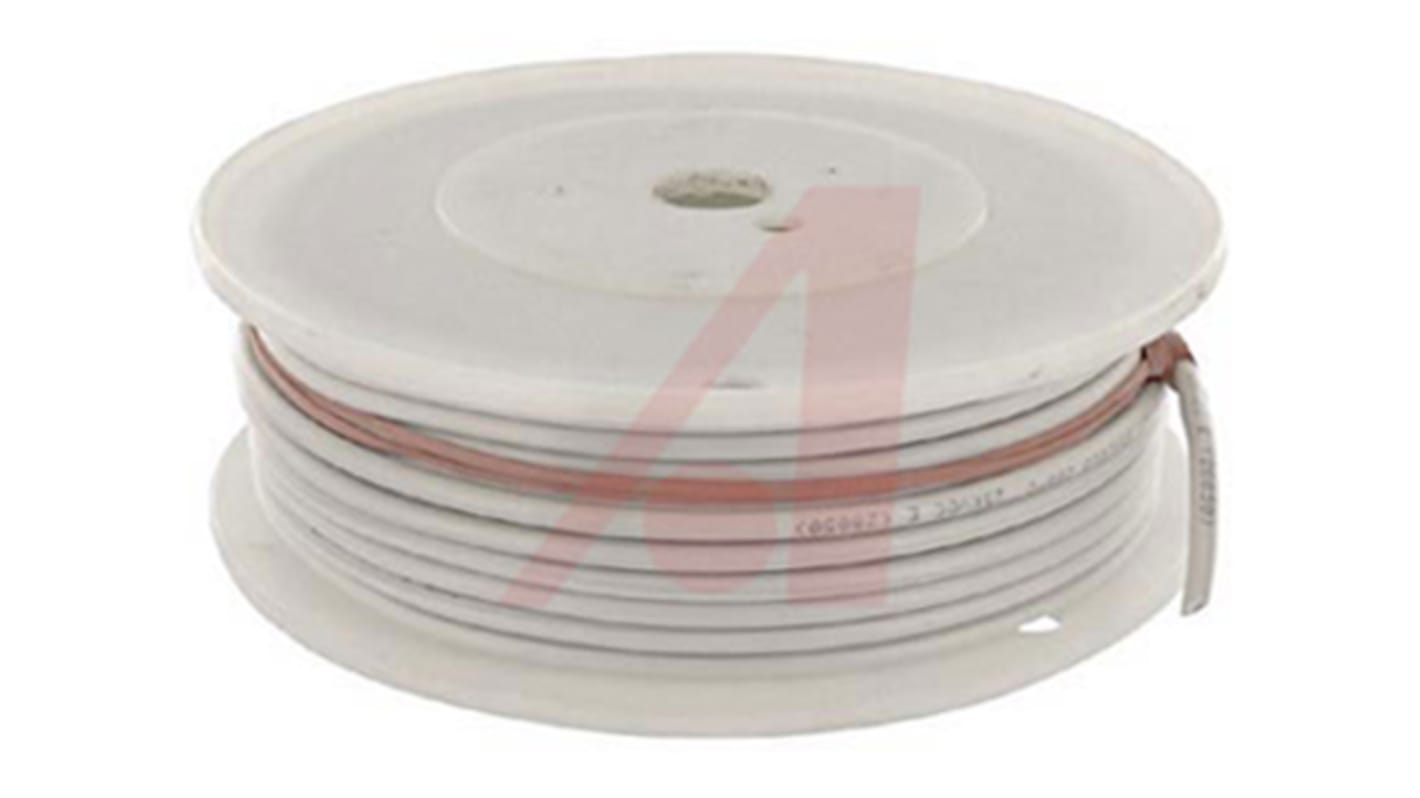 Alpha Wire Hook-up Wire Silicone Series White 0.52 mm² Hook Up Wire, 20 AWG, 19/0.2 mm, 30.5m, Silicone Insulation,