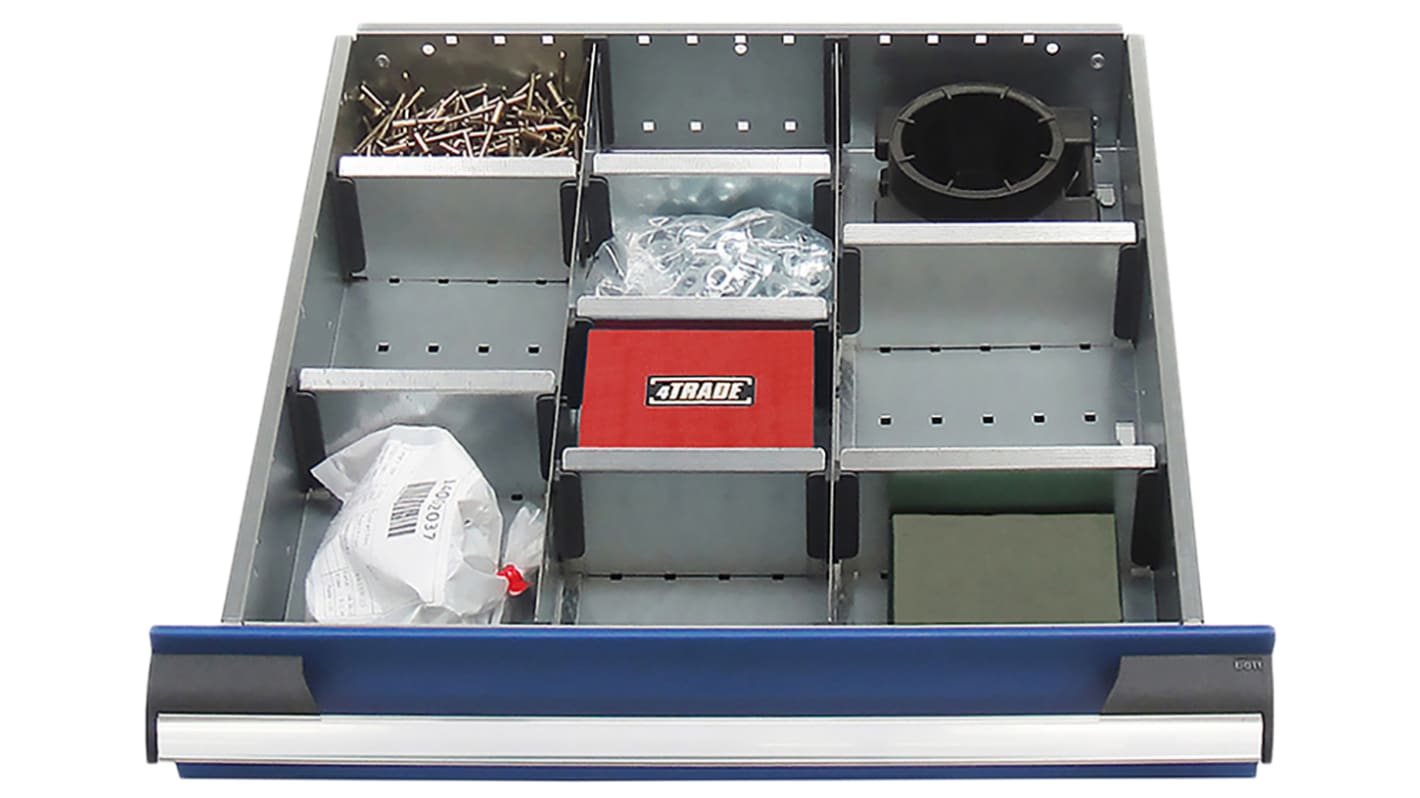 Bott Front-to-Back, Left-to-Right Divider Set for use with 100 mm Drawer, 525 W x 525 D Cubio Cabinet