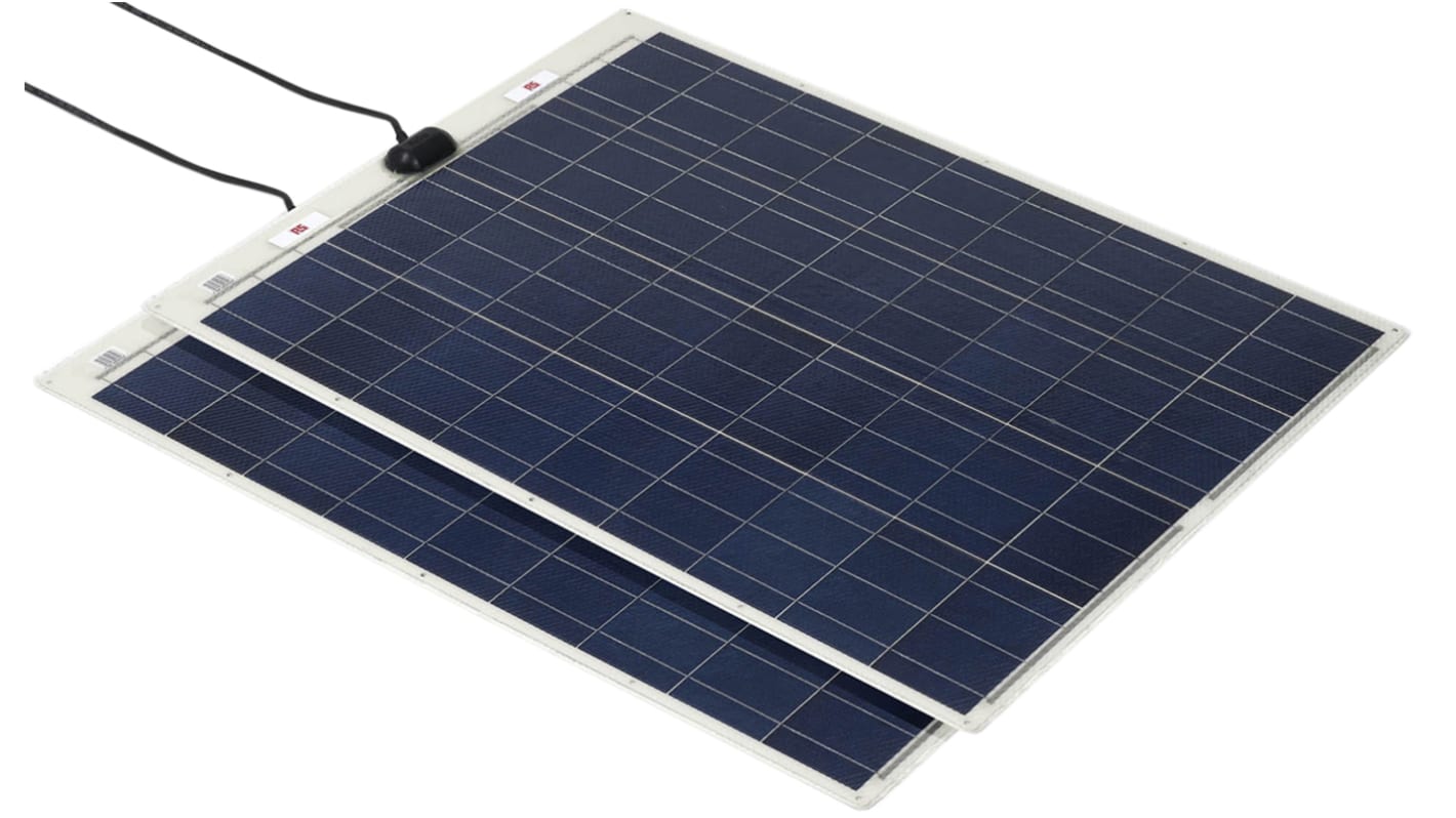 RS PRO Solarmodul Polykristallin 80W, 670 x 815 x 35mm 80W, 22V 36 Zellen -40°C +85°C Wirkungsgrad 17%