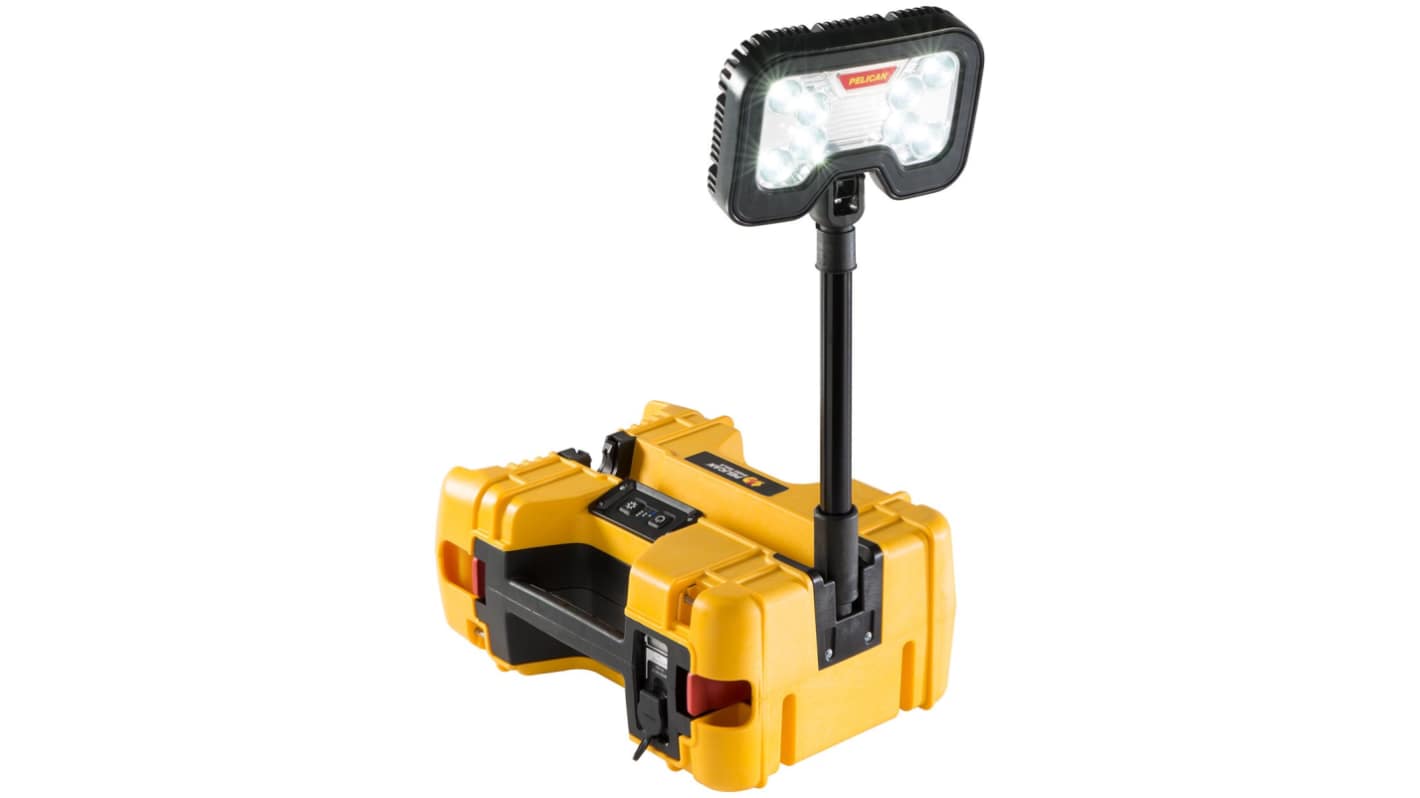 Luz de trabajo, Pelican, 094800-0000-110, Foco de Haz Ancho Portátil, LED, IP54, PP, 210mm, 146,1 mm, Sí