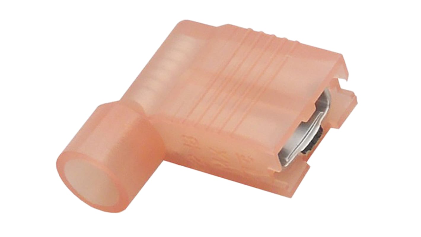 Molex InsulKrimp 19007 Red Insulated Female Spade Connector, Flag Terminal, 6.35 x 0.81mm Tab Size