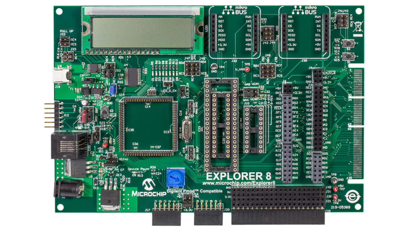 Kit di sviluppo Explorer 8 Microchip, CPU PIC8