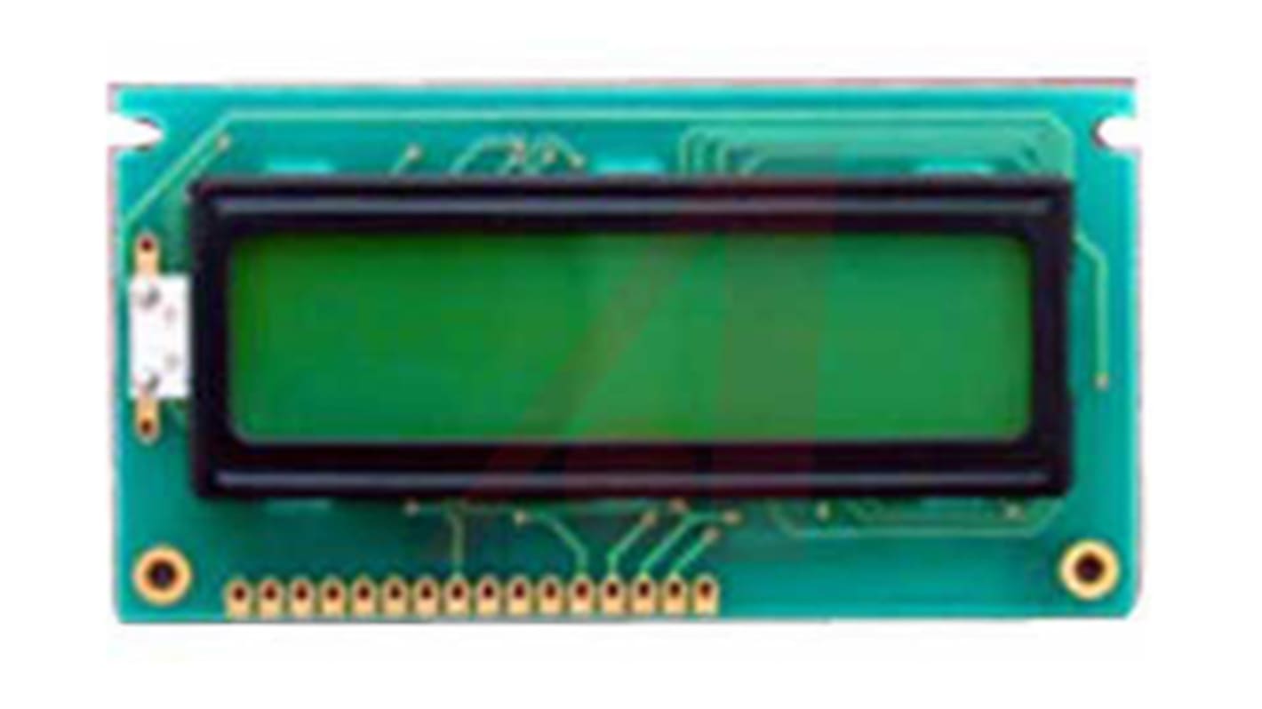 AZ DISPLAYS INC ACM1602B-FL-GBS ACM1602B Alphanumeric LCD Display, Blue, Green, Grey, Yellow on Blue, Green, White,