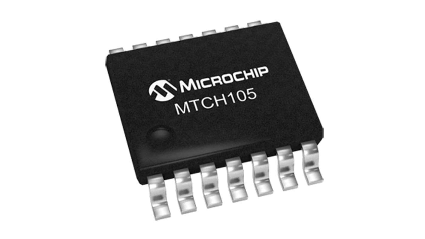 MTCH105-I/ST, Capacitive Touch Screen Controller Simple I/O, 14-Pin TSSOP