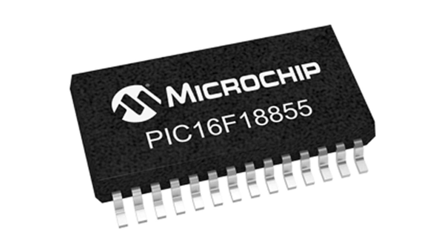 Microchip PIC16F18855-I/SS, 8bit PIC Microcontroller, PIC16LF, 32MHz, 14 kB Flash, 28-Pin SSOP