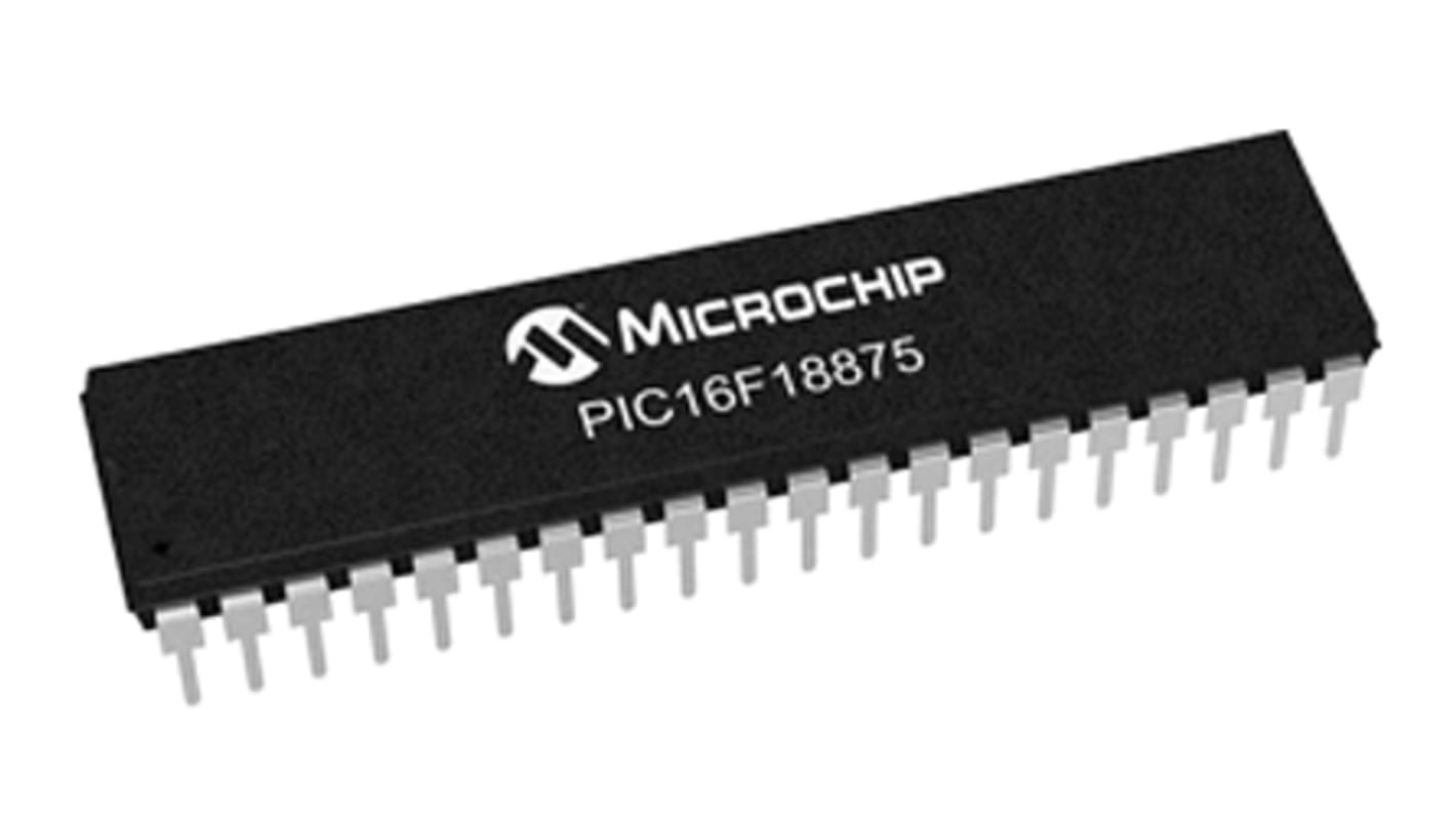 Microchip PIC16F18875-I/P, 8bit PIC Microcontroller, PIC16LF, 32MHz, 14 kB Flash, 40-Pin PDIP
