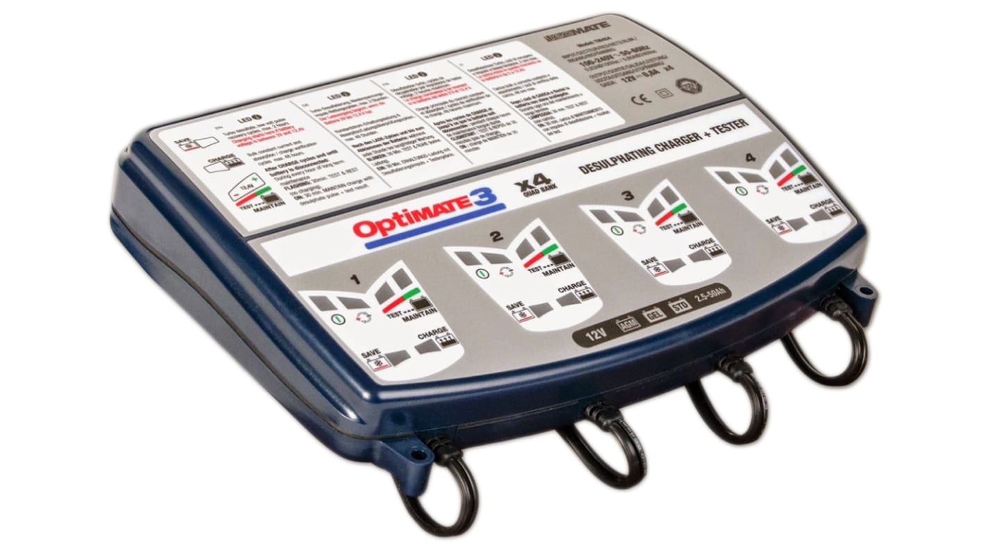 Caricabatterie TecMate, per 12 V  per batterie al piombo, spina UK