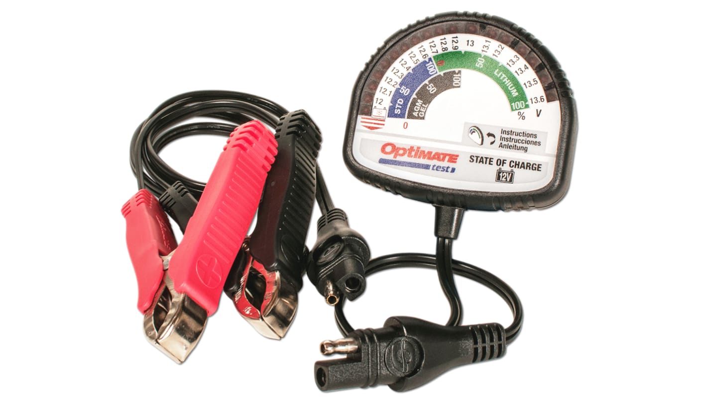 Comprobador de baterías Plomo ácido, litio TecMate, tamaño de batería 12,8 V/13,2 V (litio), 12 V plomo ácido