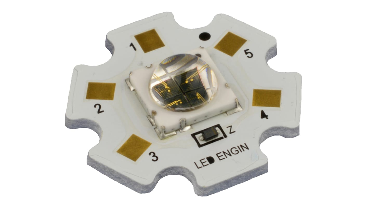 Okrągła matryca LED LZ4-40R208-0000, 1A, 11.4 V @ 1000 mA 4-diodowy, kolor: Czerwony, LedEngin Inc, LZ