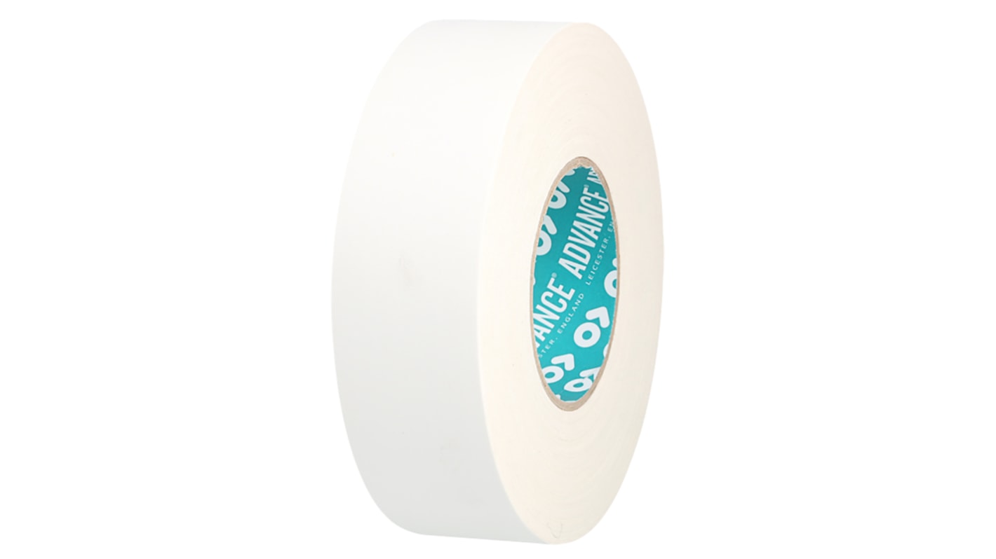 Advance Tapes AT160 Cloth Tape, 50m x 25mm, White, Matt Finish