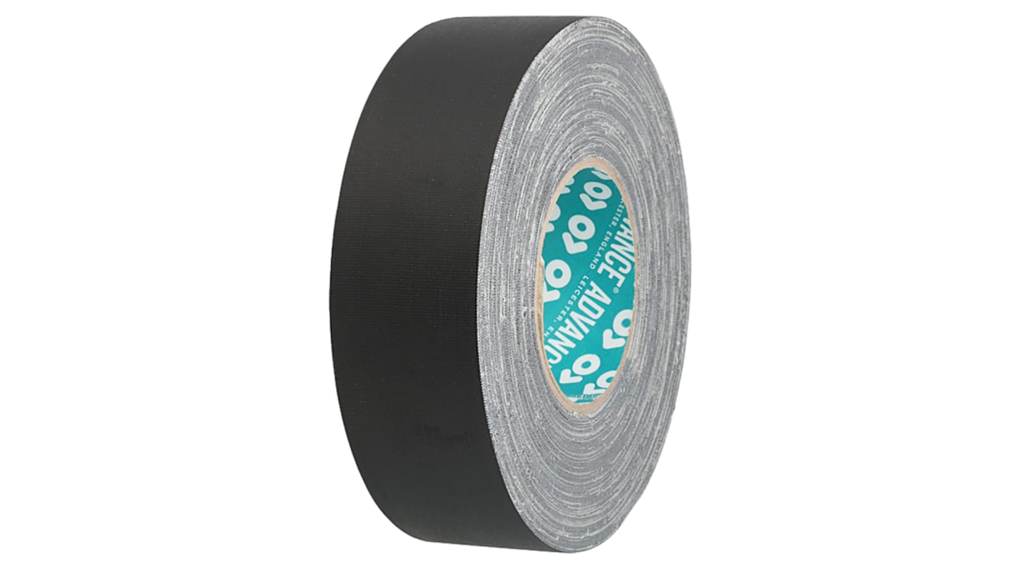 Advance Tapes AT160 Cloth Tape, 50m x 15mm, Black, Matt Finish