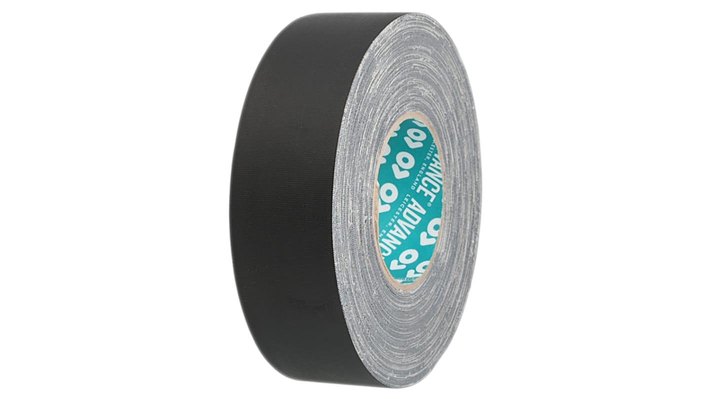Advance Tapes AT160 Cloth Tape, 50m x 25mm, Black, Matt Finish