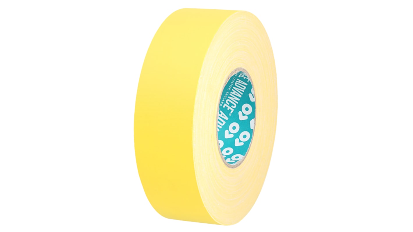 Advance Tapes AT160 Cloth Tape, 50m x 25mm, Yellow, Matt Finish