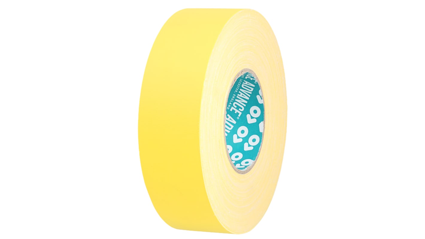 Advance Tapes AT160 Cloth Tape, 50m x 15mm, Yellow, Matt Finish