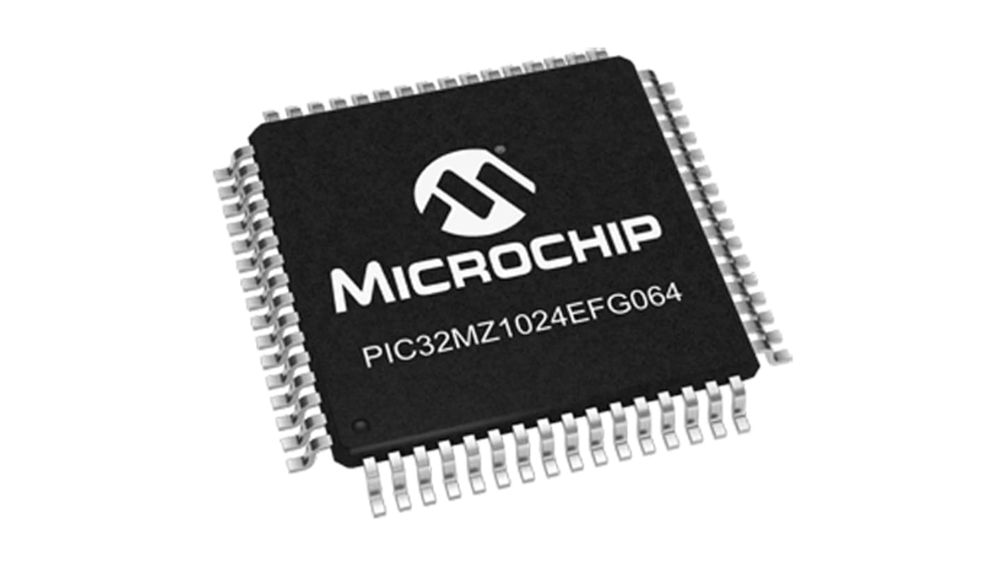 Microcontrollore Microchip, MIPS® MicroAptiv™, TQFP, PIC32MZ, 64 Pin, Montaggio superficiale, 32bit, 200MHz