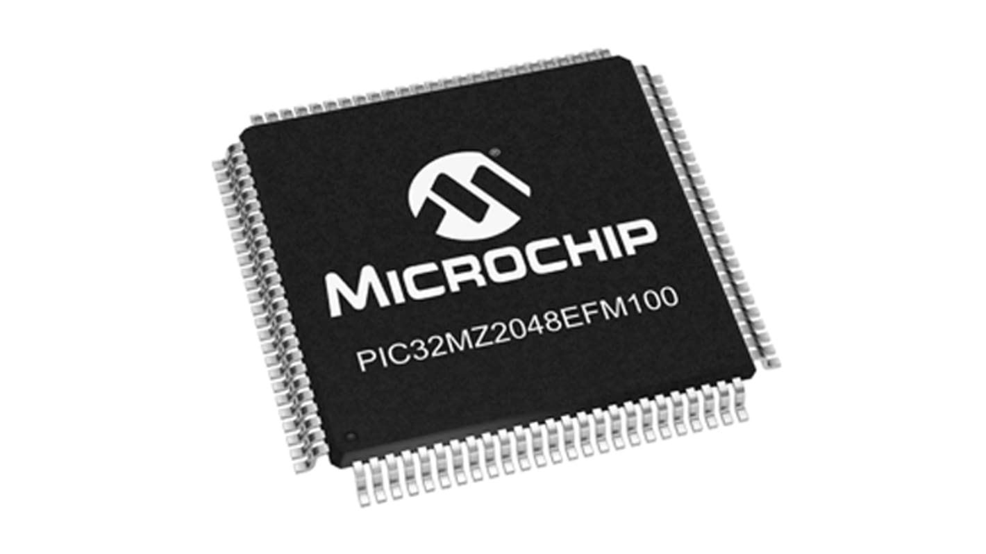 Mikrokontroler Microchip PIC32 TQFP 100-pinowy Montaż powierzchniowy MIPS® MicroAptiv™ 160 kB (Boot Flash), 2,048 MB