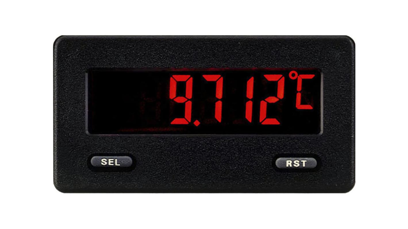 Red Lion CUB5RT LCD Digital Panel Multi-Function Meter, 54.6mm x 76.2mm