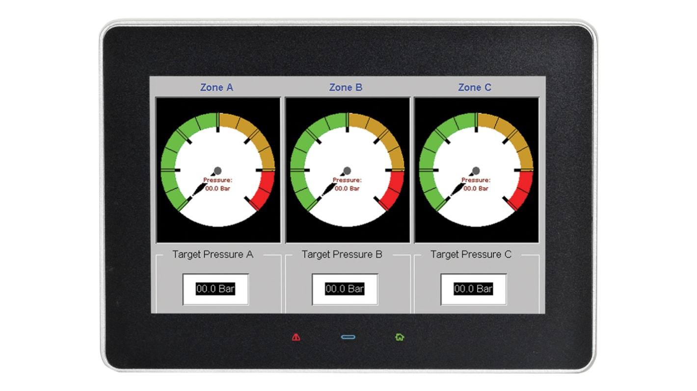 Red Lion GRAPHITE Series Programmable Touch Screen HMI - 7 in, TFT Display, 800 x 480