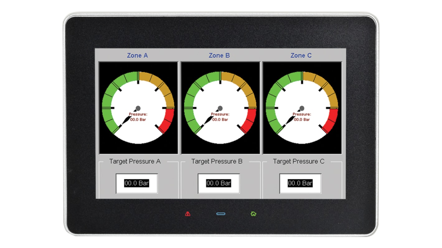 Red Lion GRAPHITE Series Programmable Touch Screen HMI - 7 in, TFT Display, 800 x 480pixels