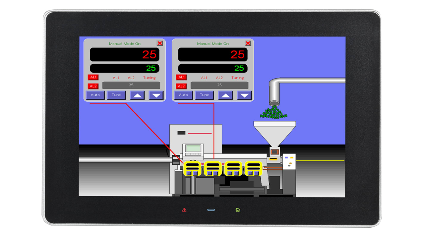 Red Lion GRAPHITE Series Touch Screen HMI - 9 in, TFT Display, 800 x 480pixels