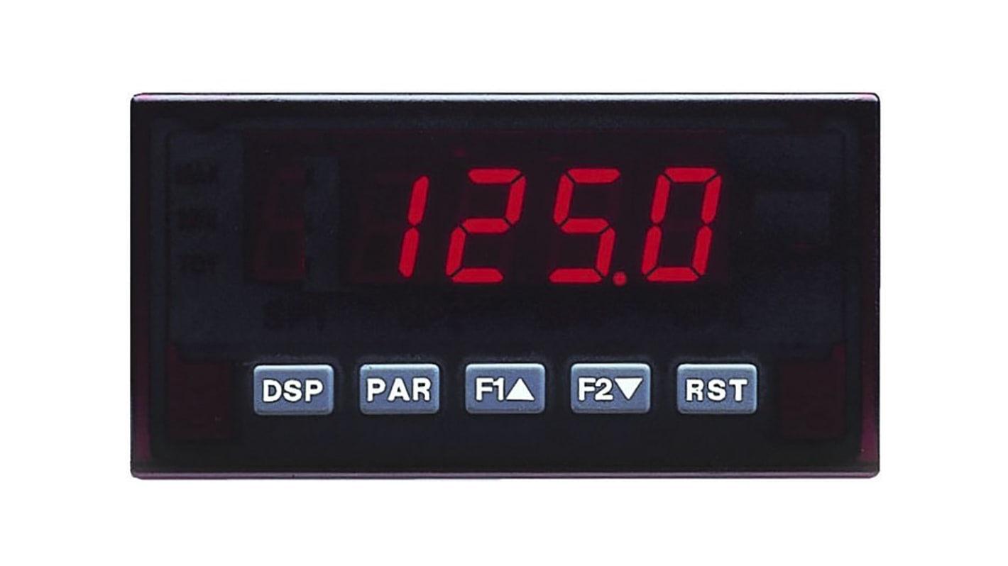 Red Lion PAX LED Digital Panel Multi-Function Meter for Current, Strain Gauge, Temperature, Voltage, 45mm x 92mm