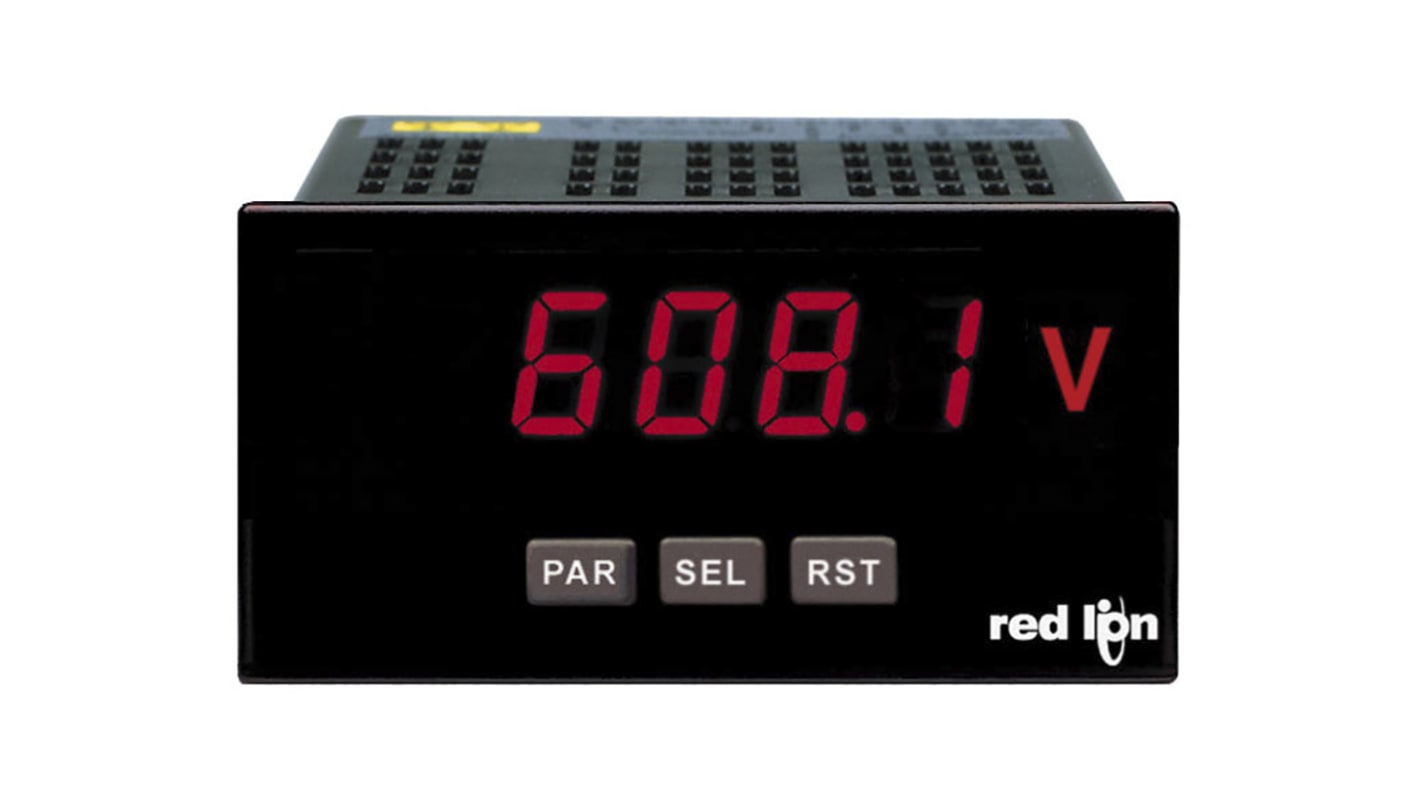 Red Lion PAXLA Series Digital Voltmeter DC, LED Display 5-Digits
