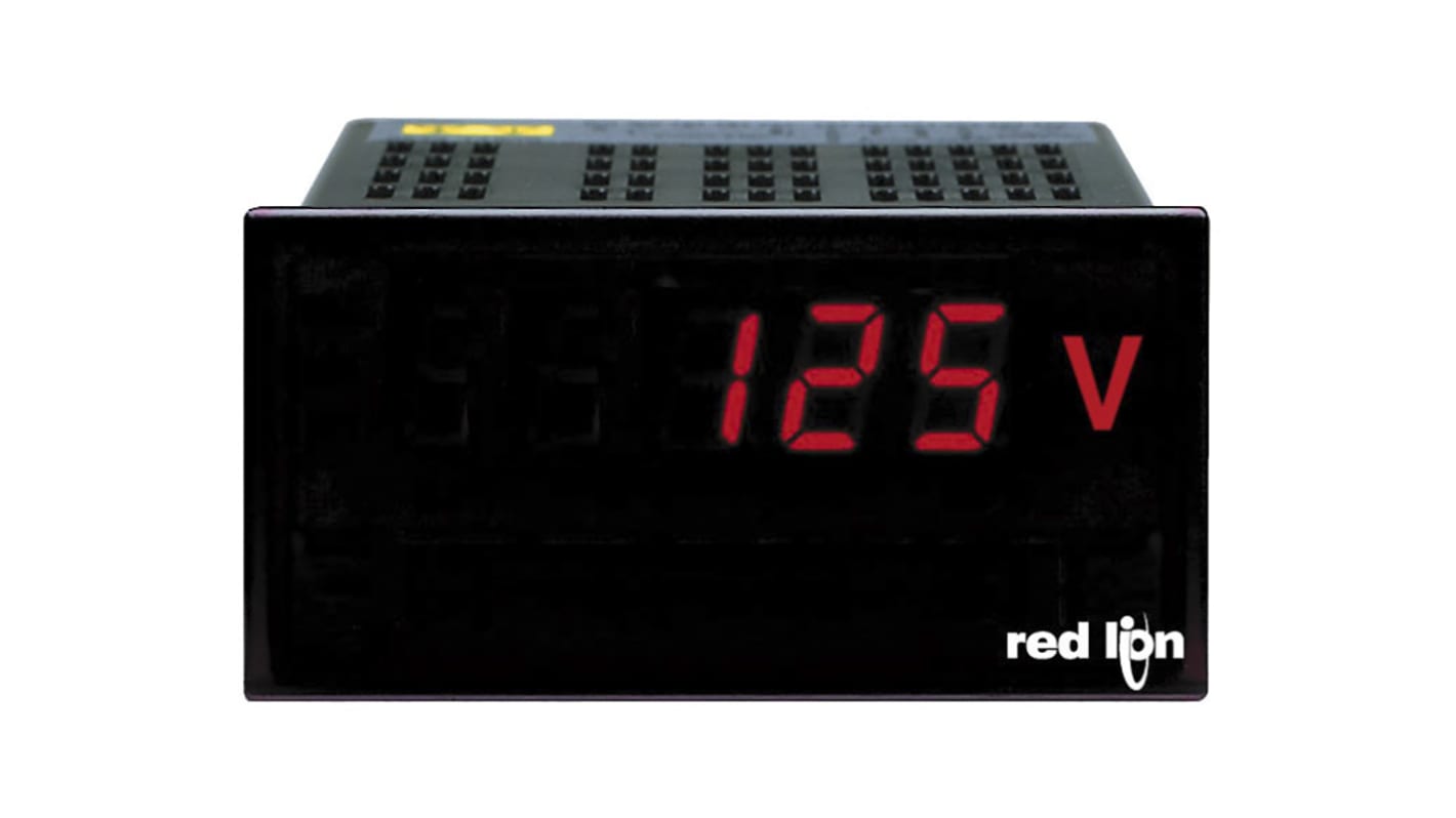 Red Lion PAXLH Series Digital Voltmeter AC, LED Display 3-Digits ±0.1 %