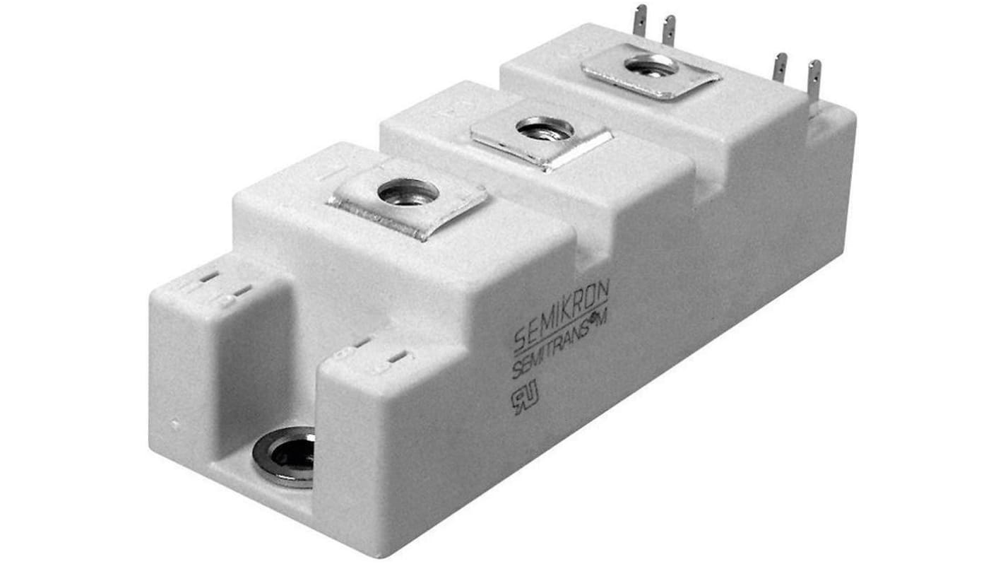 Semikron Danfoss SKM75GB12V Dual Half Bridge IGBT Module, 114 A 1200 V, 7-Pin SEMITRANS2, Panel Mount