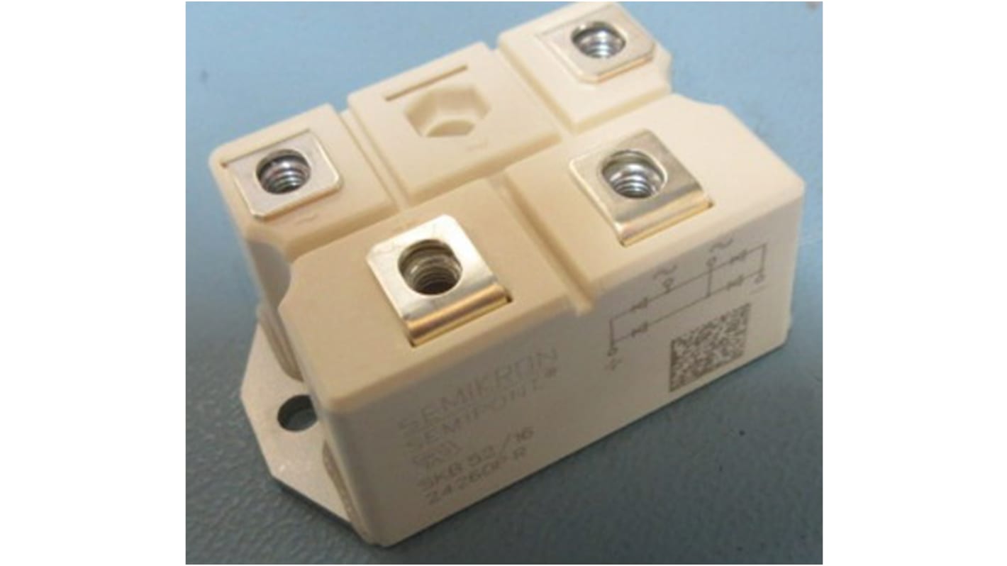 Modulo raddrizzatore ponte, Monofase, Semikron Danfoss, VRRM 1600V, A 46, Montaggio a pannello, 7 Pin