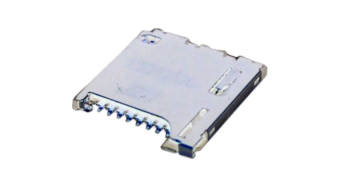 JST 8 Way Micro SD Memory Card Connector With Snap-In Termination