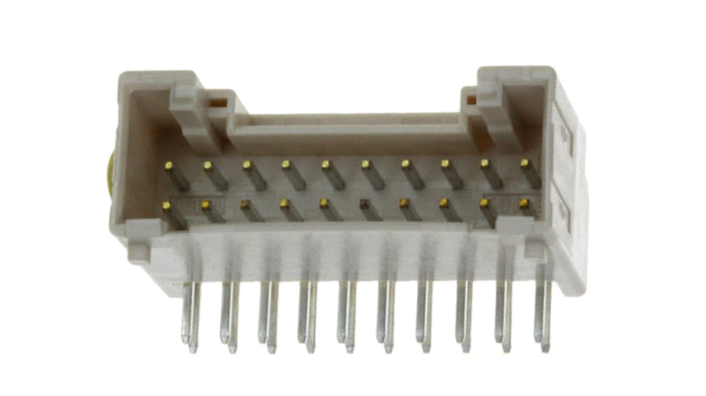 Conector macho para PCB Ángulo de 90° JST serie PUD de 20 vías, 2 filas, paso 2.0mm, para soldar, Montaje en orificio