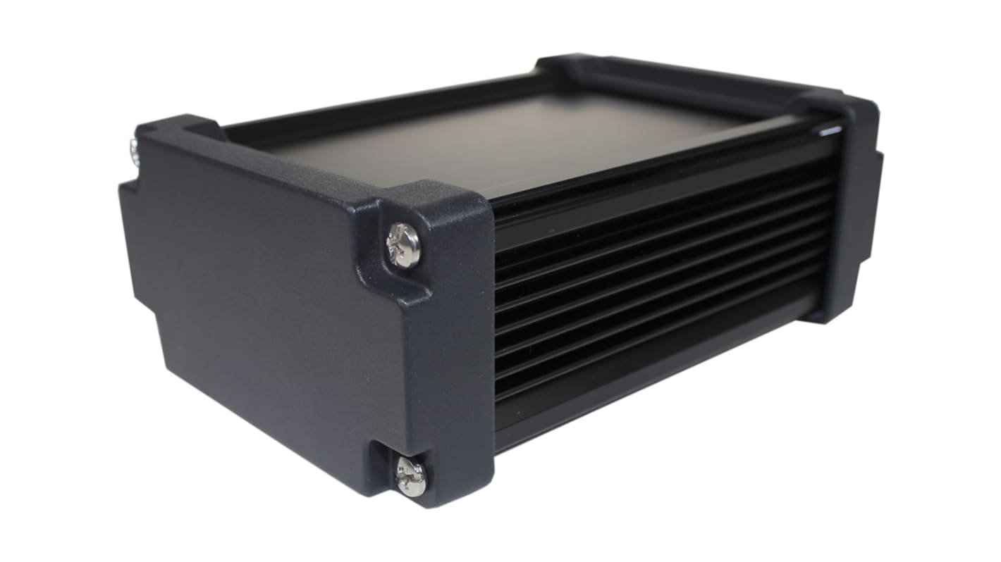 Takachi Electric Industrial AWN Black Aluminium Heat Sink Case, 150 x 106.3 x 56.3mm