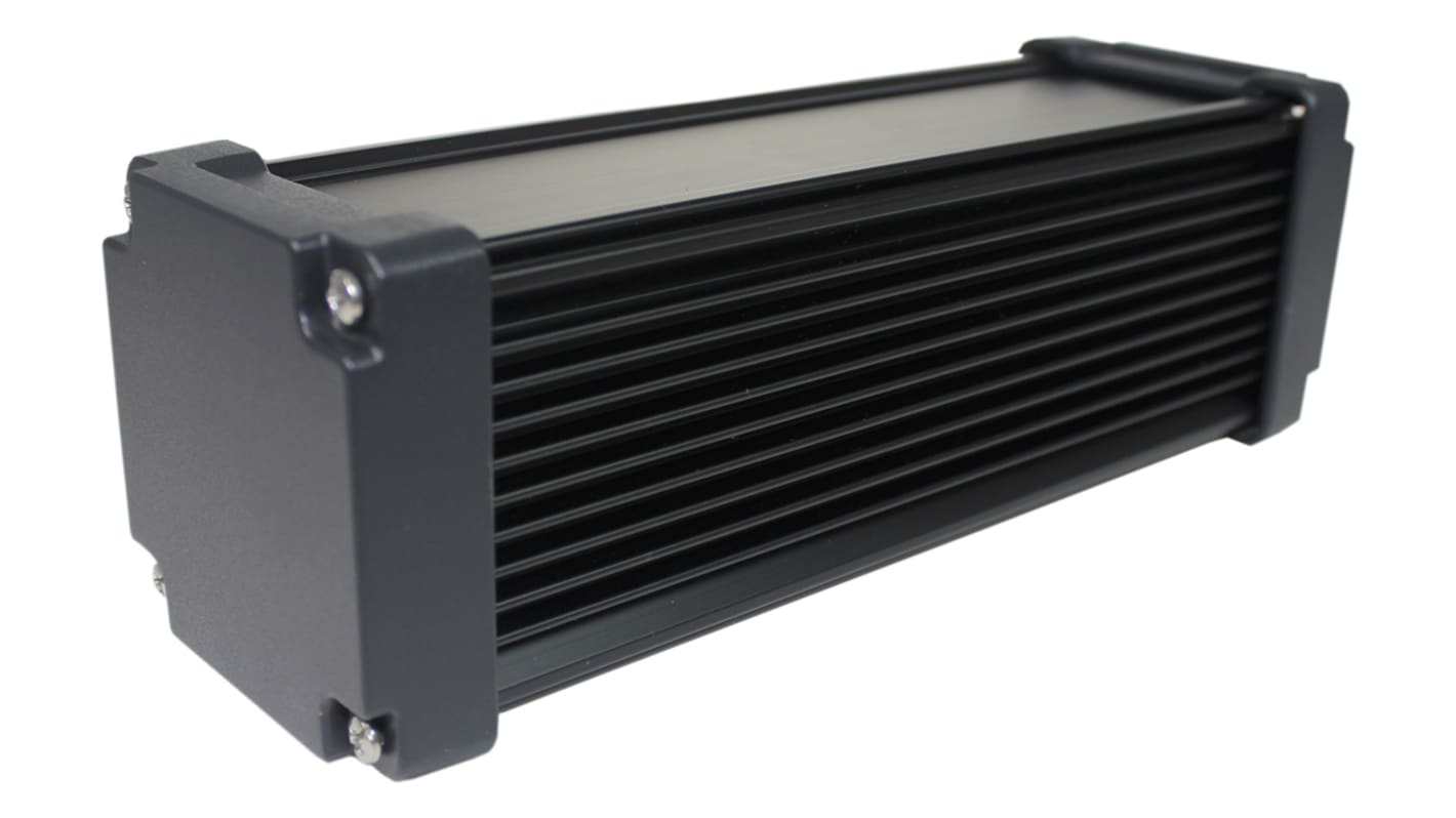 Takachi Electric Industrial AWN Black Aluminium Heat Sink Case, 200 x 65.8 x 65.8mm