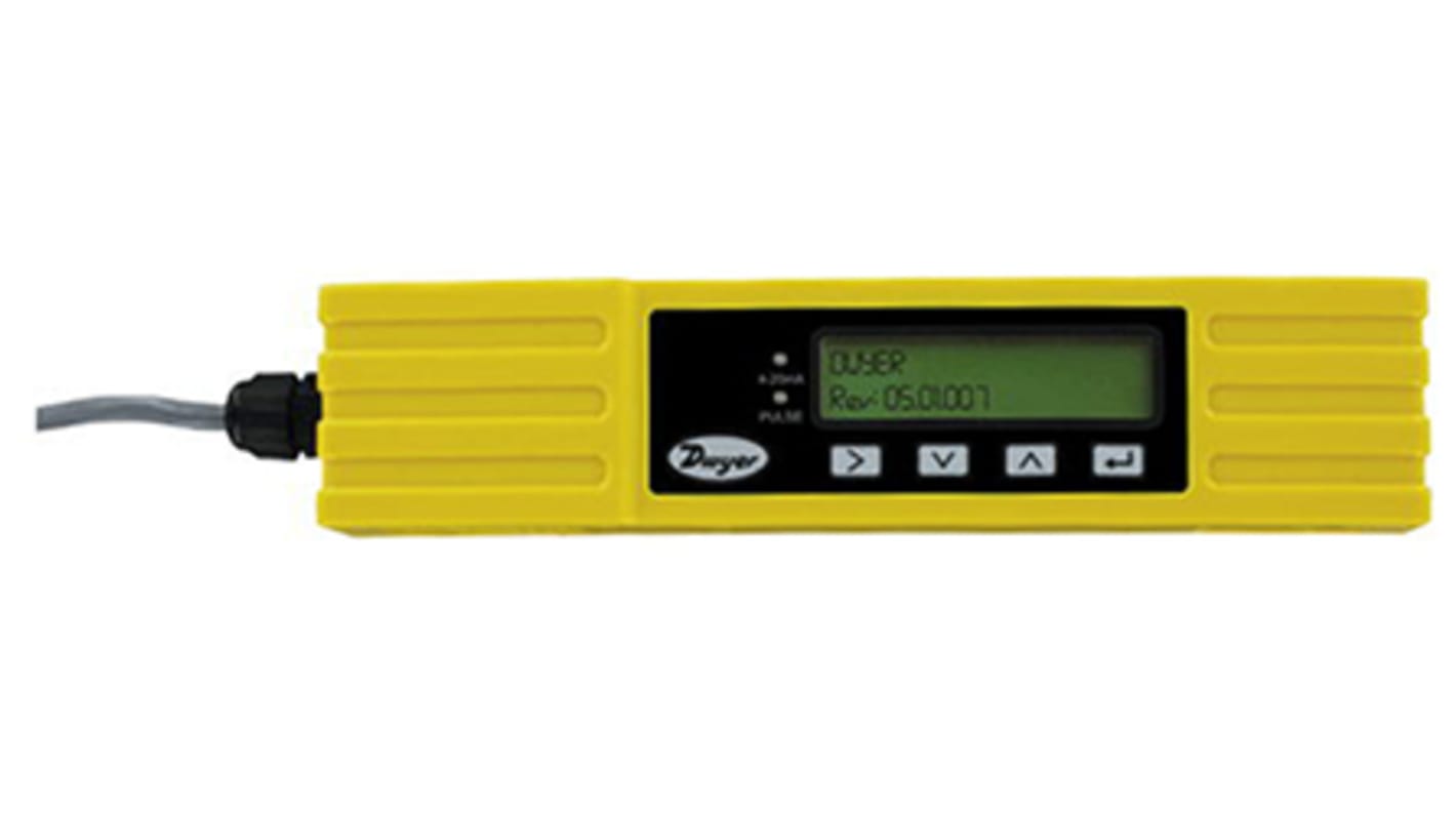DWYER INSTRUMENTS UFM Series Flow Meter for Liquid, 0.1 m/s Min, 10 m/s Max