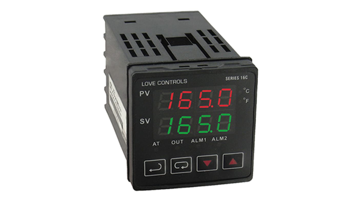 DWYER INSTRUMENTS 16C Panel Mount PID Temperature Controller, 48 x 48mm 1 Input, 1 Output Current, 100 → 240 V