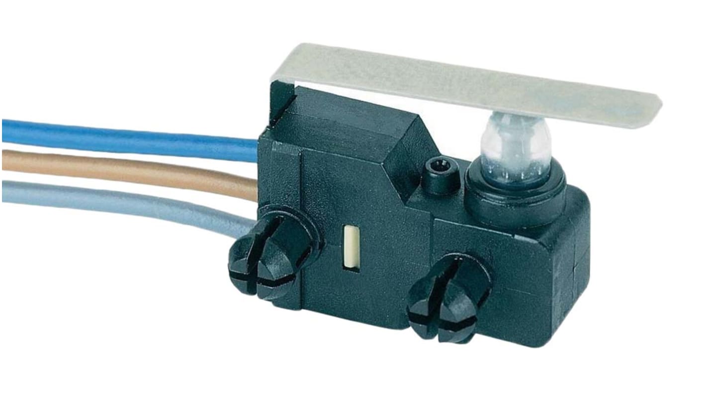 Marquardt Straight Lever Microswitch, Cable Terminal, 2 A, SP-CO, IP67