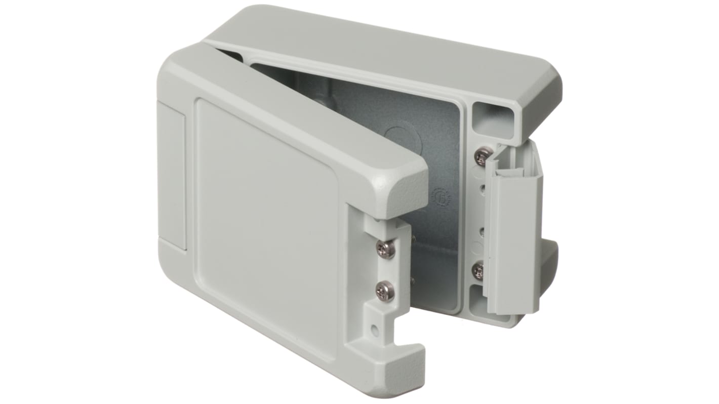 Bopla Bocube Alu Series Light Grey Aluminium Enclosure, IP66, IP68, IP69, IK07, IK08, Light Grey Lid, 121 x 86 x 60mm