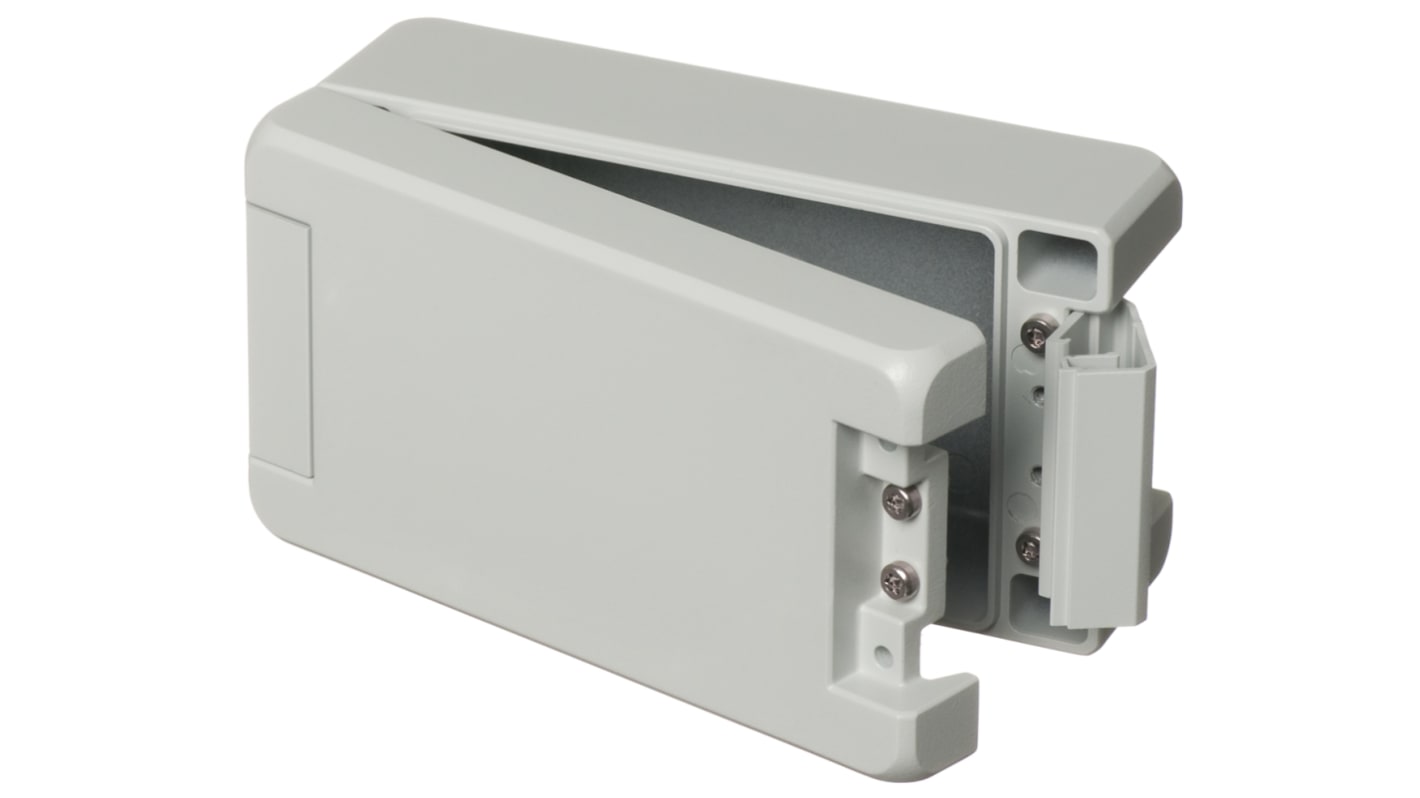 Bopla Bocube Alu Series Light Grey Aluminium Enclosure, IP66, IP68, IP69, IK07, IK08, Light Grey Lid, 159 x 86 x 60mm