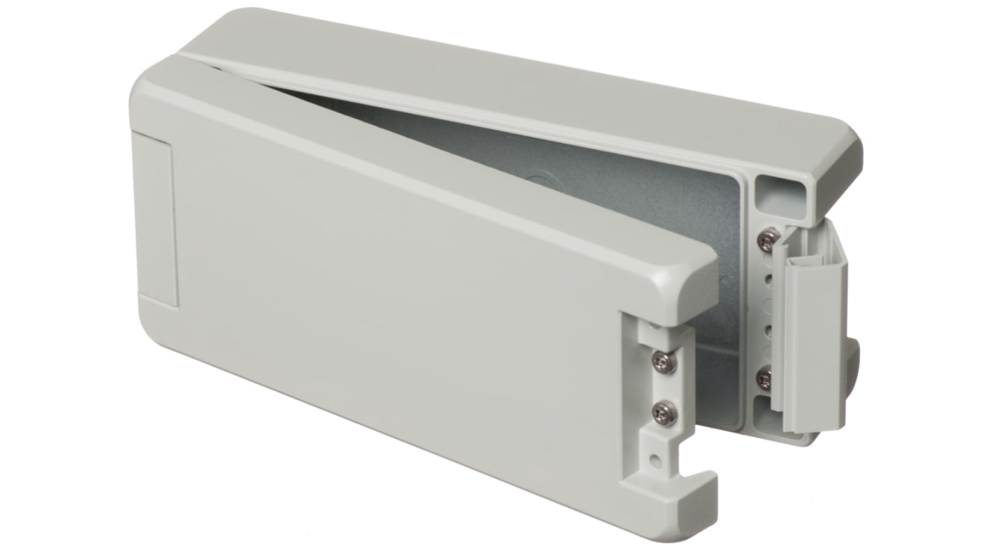 Bopla Bocube Alu Series Light Grey Aluminium Enclosure, IP66, IP68, IP69, IK07, IK08, Light Grey Lid, 199 x 86 x 60mm